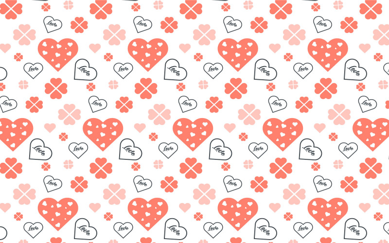 Endless love element pattern vector Pattern