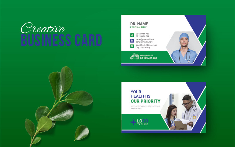 Medical Business Card Design Template Corporate Identity