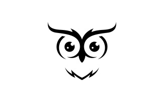 Owl logo template. Vector Illustration V1