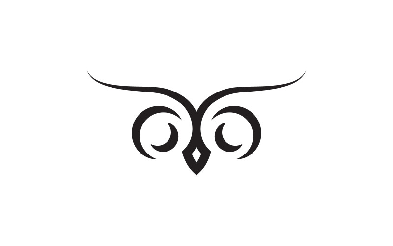 Owl logo template. Vector Illustration V8 Logo Template