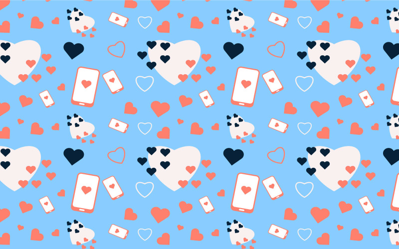 Simple love pattern for background Pattern