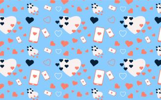 Simple love pattern for background