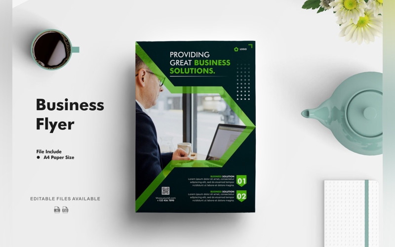 Business Solution Flyer Template Corporate Identity