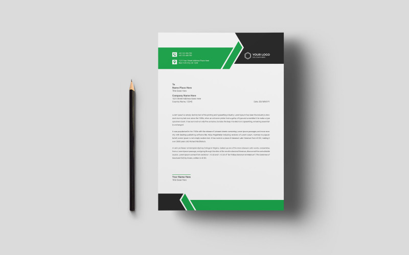 Corporate Business Letterhead Template Design Corporate Identity