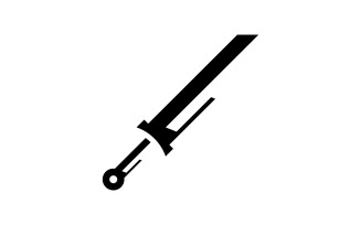 Cross Sword Logo template. Vector illustration. V3