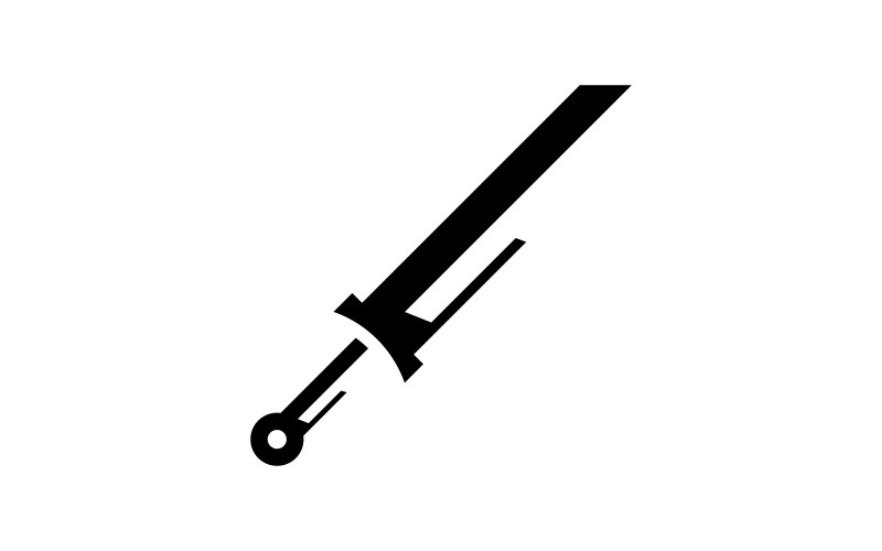 Cross Sword Logo template. Vector illustration. V3 Logo Template
