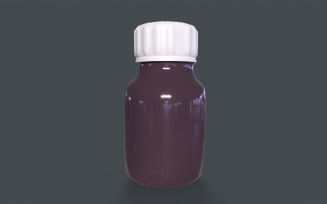 Medicine Bottle Low-poly 3D model