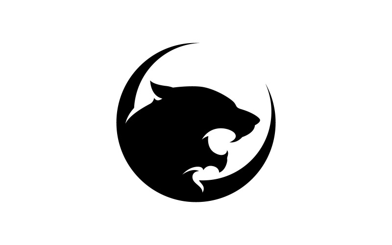 Phanter Silhouette logo template. Vector illustration. V6 Logo Template