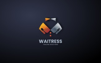 Waitress Gradient Logo Style