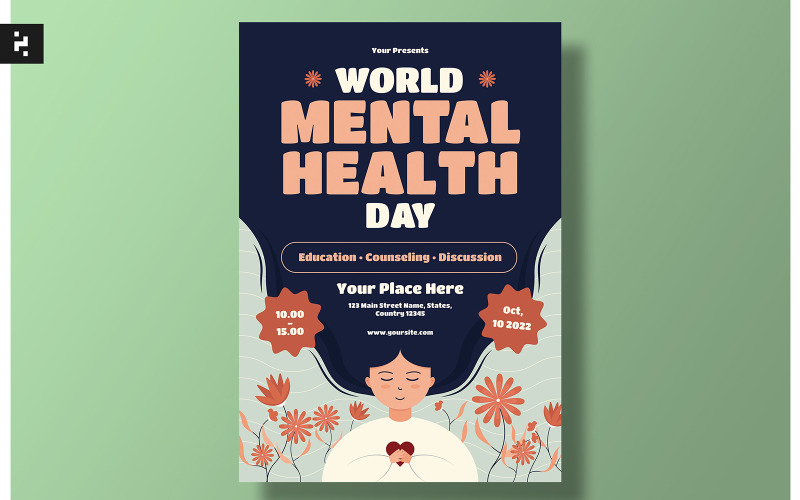 World Mental Health Day Flyer Corporate Identity