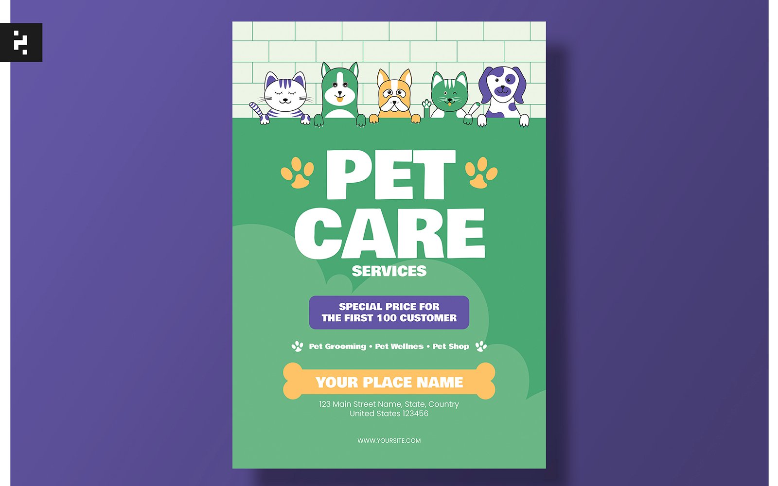 Template #276313 Pet Care Webdesign Template - Logo template Preview