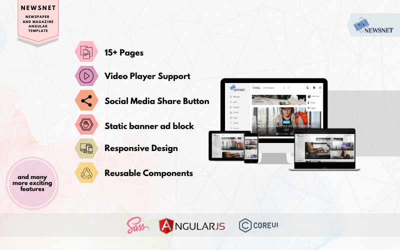 Newsnet - Newspaper & Magazine Angular 13 Template