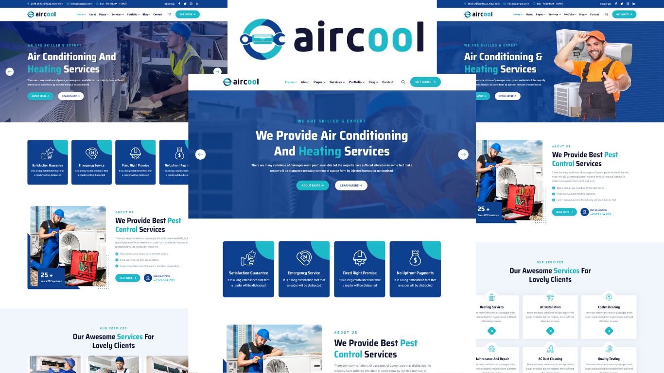 Aircool - Air Conditioning & Heating Services HTML5 Template