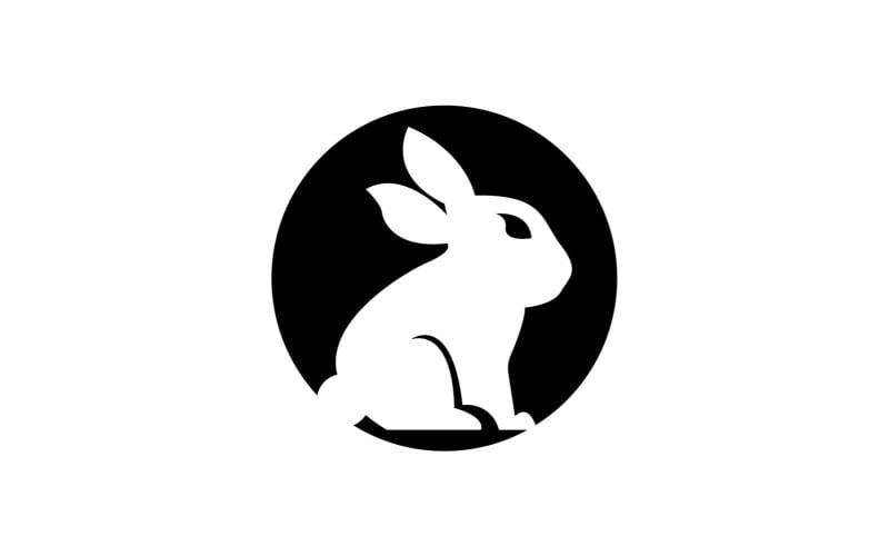 Black Rabbit Icon And Symbol Template 15 Logo Template