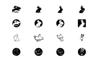 Black Rabbit Icon And Symbol Template 21