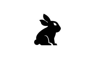 Black Rabbit Icon And Symbol Template 6