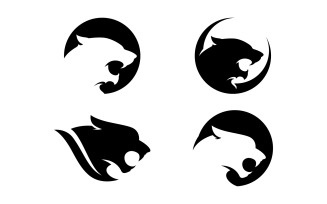 Phanter Silhouette logo template. Vector illustration. V10