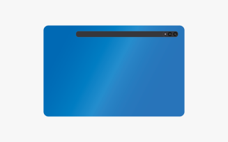 Blue Tablet Pc Design Vector