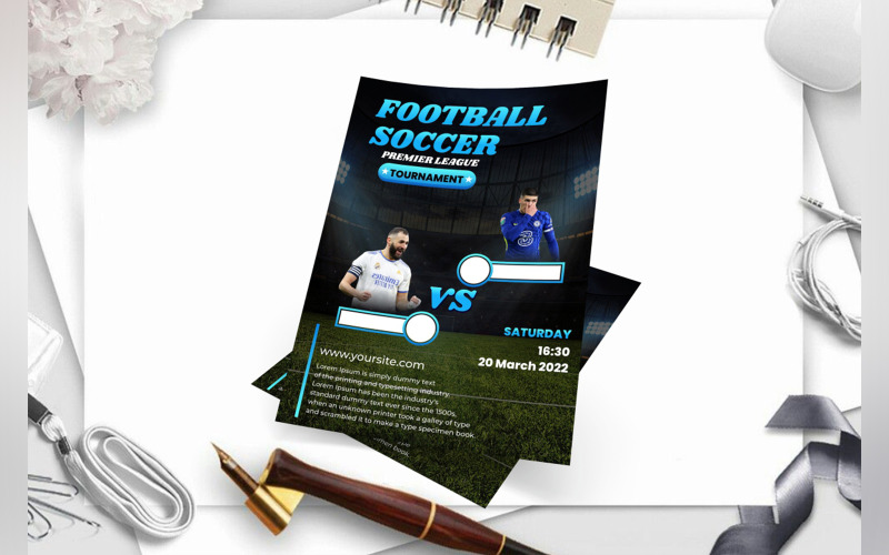 Football Soccer Flyer Template Corporate Identity