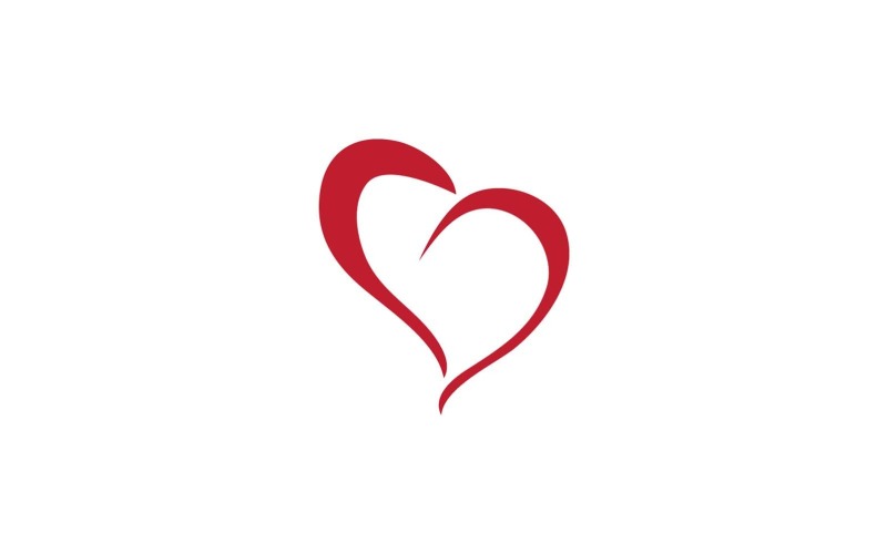 Love Heart Red Logo And Symbol 2 Logo Template