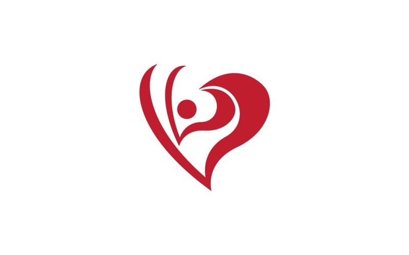 Love Heart Red Logo And Symbol 6 Logo Template