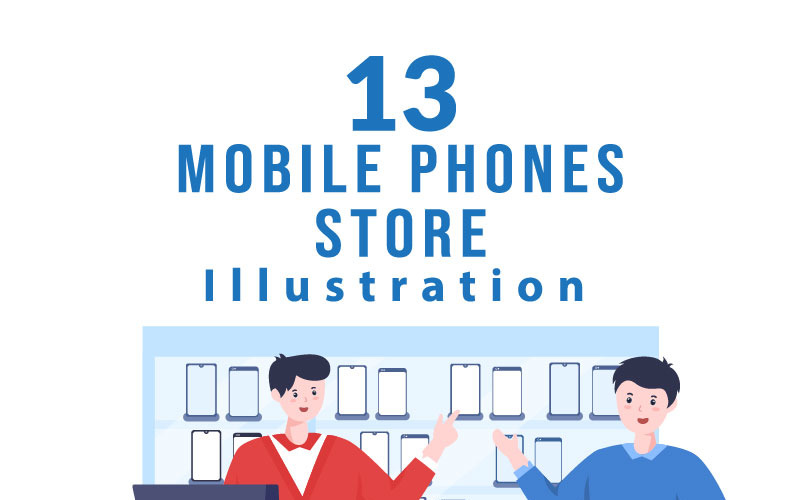13 Mobile Phone Store Illustration