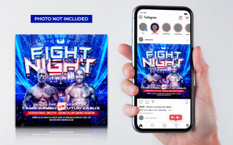 Sport Fight Night Flyer Social Media Post