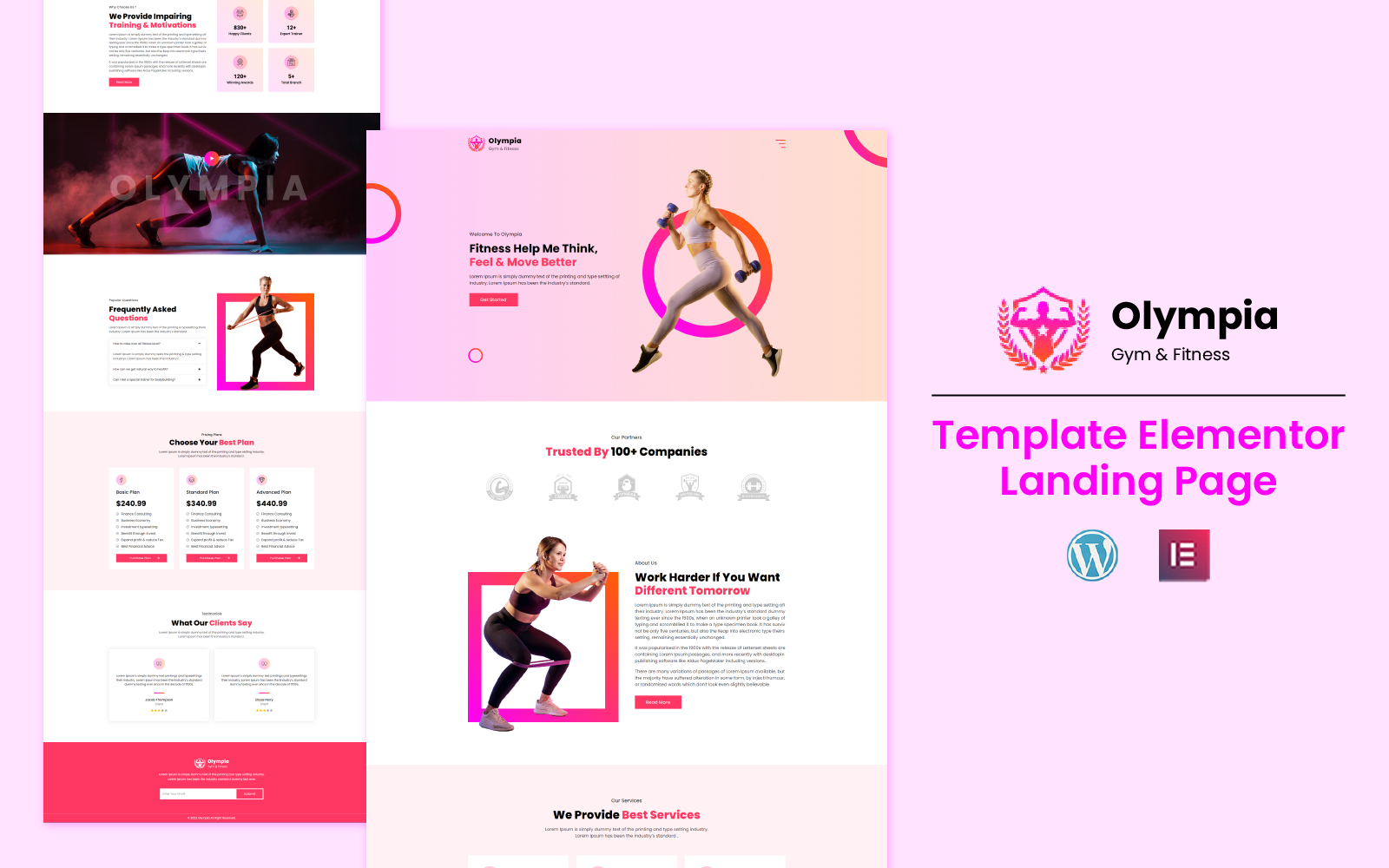 Olympia Gym -  Gym and Fitness Landing Page