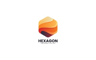Hexagon Gradient Logo Style 1