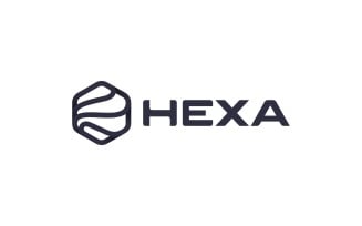 Hexagon Line Art Logo Design