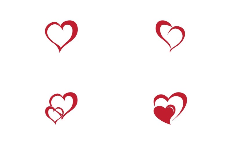 Love Heart Red Logo And Symbol 23 Logo Template