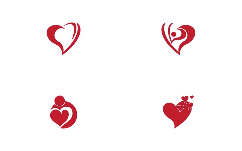 Love Heart Red Logo And Symbol 24 Logo Template