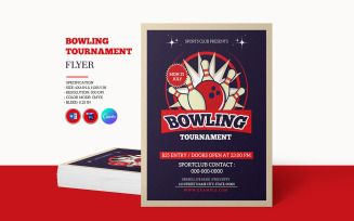 Printable Bowling Tournament Flyer Template