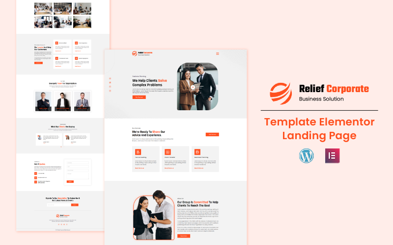 Relief Corporate - Business And Solution Landing Page Elementor Kit