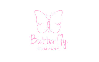 Simple Elegant Butterfly Logo Design