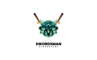 Swordsman Gradient Logo Style
