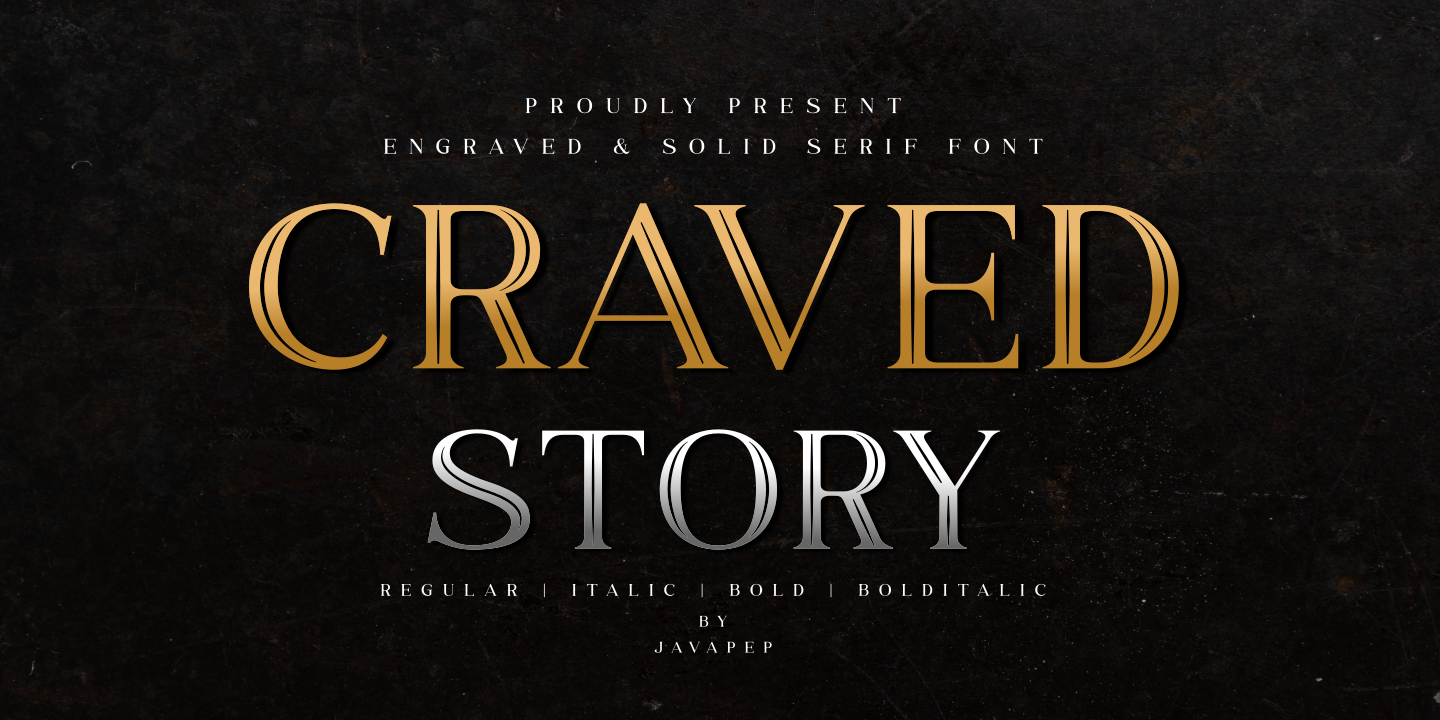 Craved Story - Engraved & Solid Serif