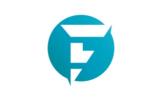 F Letter logo symbol template. Vector illustration. V11