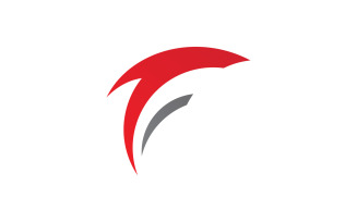 F Letter logo symbol template. Vector illustration. V1