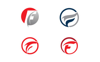F Letter logo symbol template. Vector illustration. V20