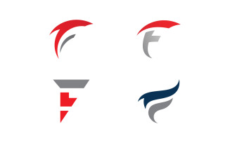 F Letter logo symbol template. Vector illustration. V21