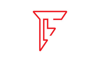 F Letter logo symbol template. Vector illustration. V4