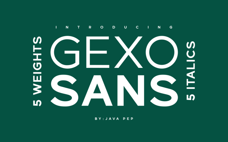 Gexo Sans - elegant sans font Font