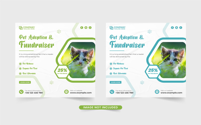 Pet supplies and healthcare template Social Media