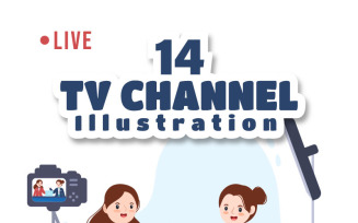14 TV Channel Illustration