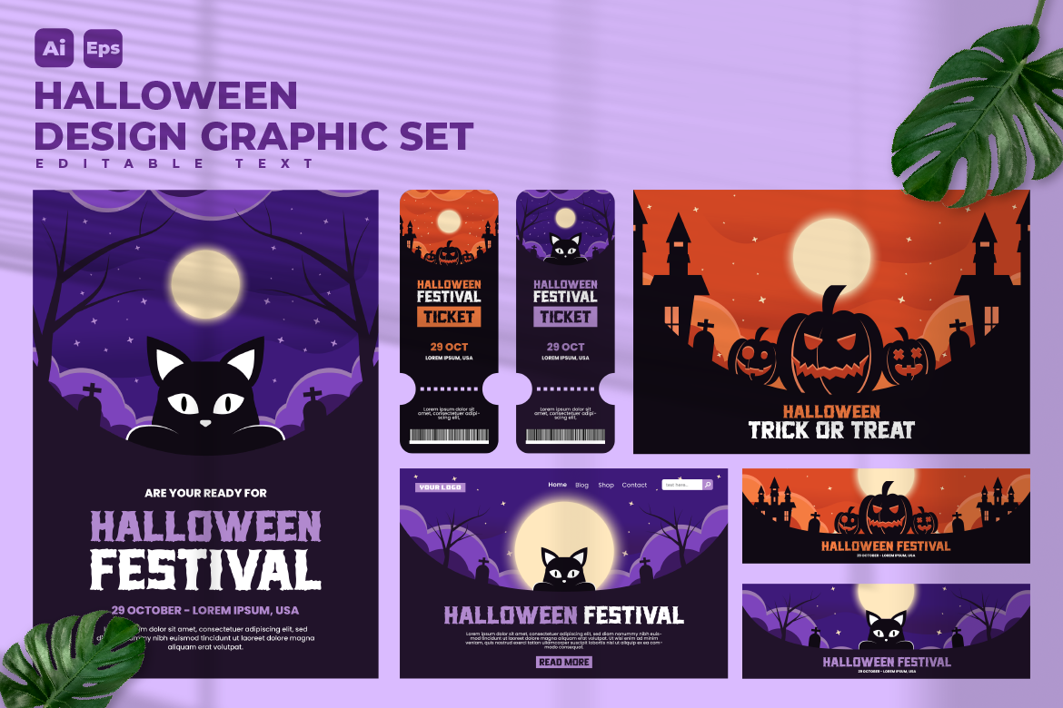 Kit Graphique #276726 Halloween Partie Divers Modles Web - Logo template Preview