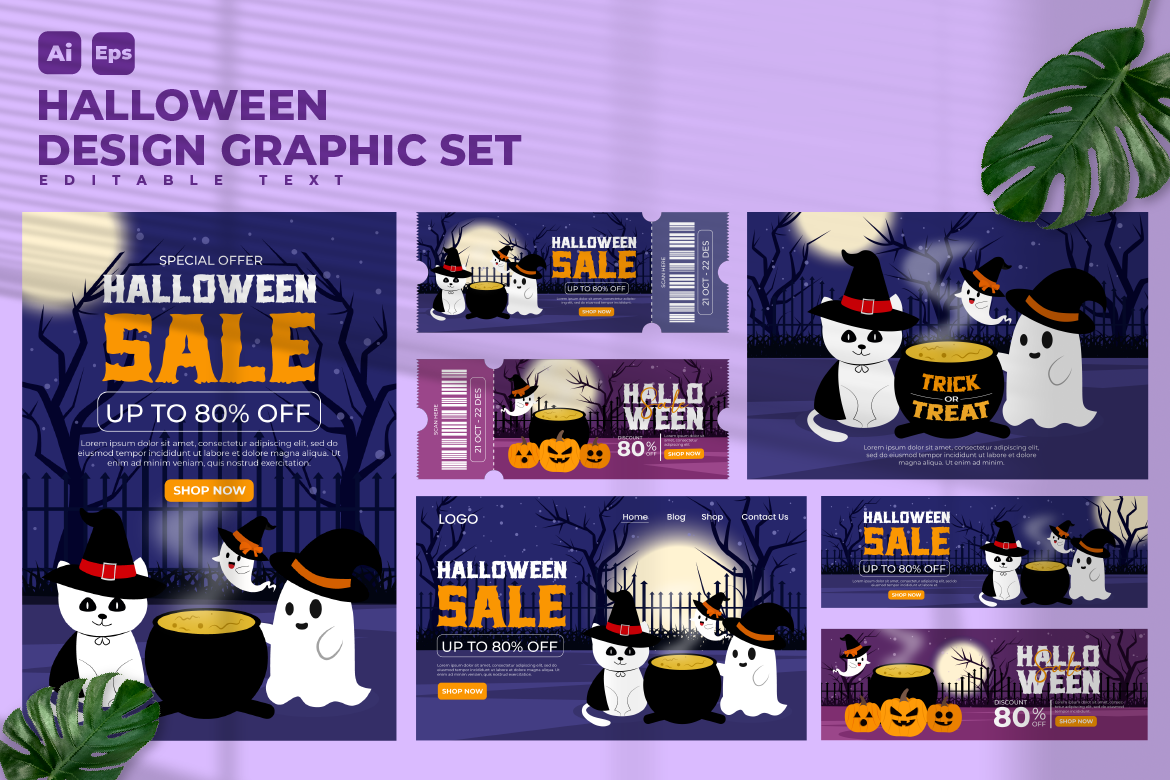 Kit Graphique #276727 Halloween Party Divers Modles Web - Logo template Preview