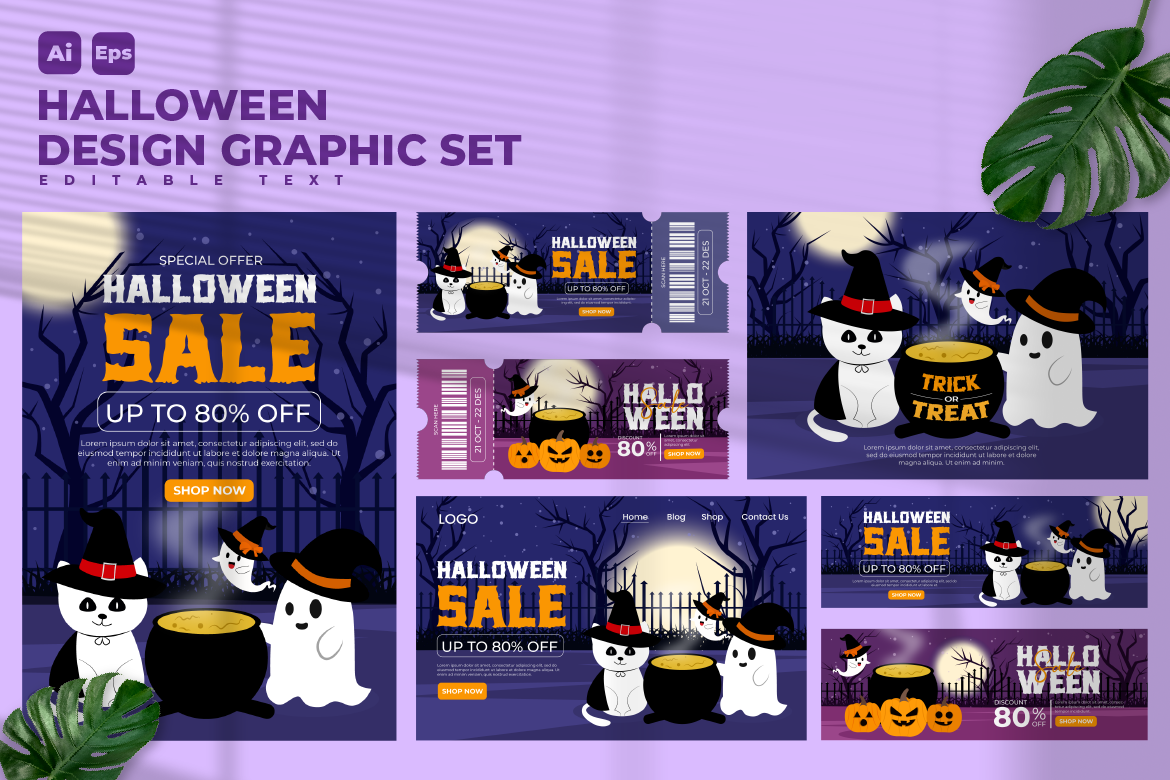 Halloween Design Graphic Set V11