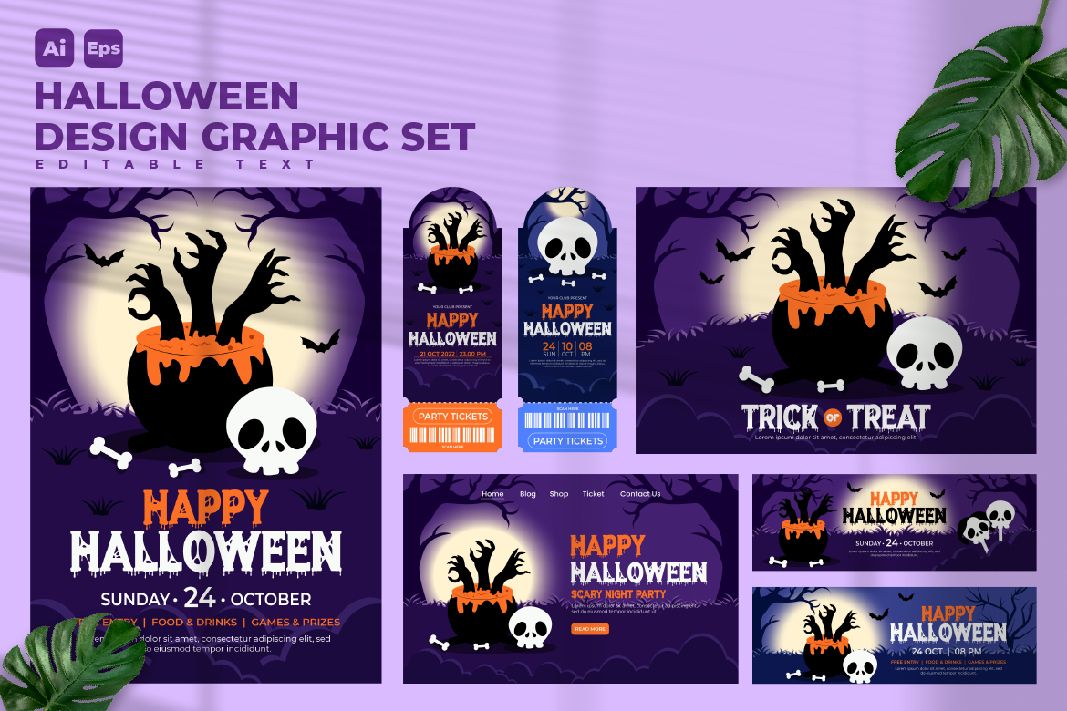 Kit Graphique #276729 Halloween Party Divers Modles Web - Logo template Preview