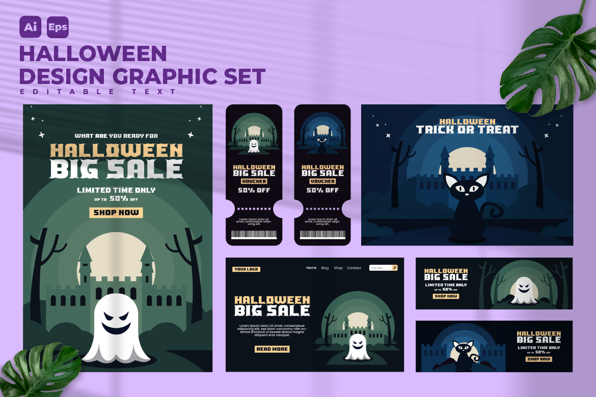 Kit Graphique #276730 Halloween Party Divers Modles Web - Logo template Preview